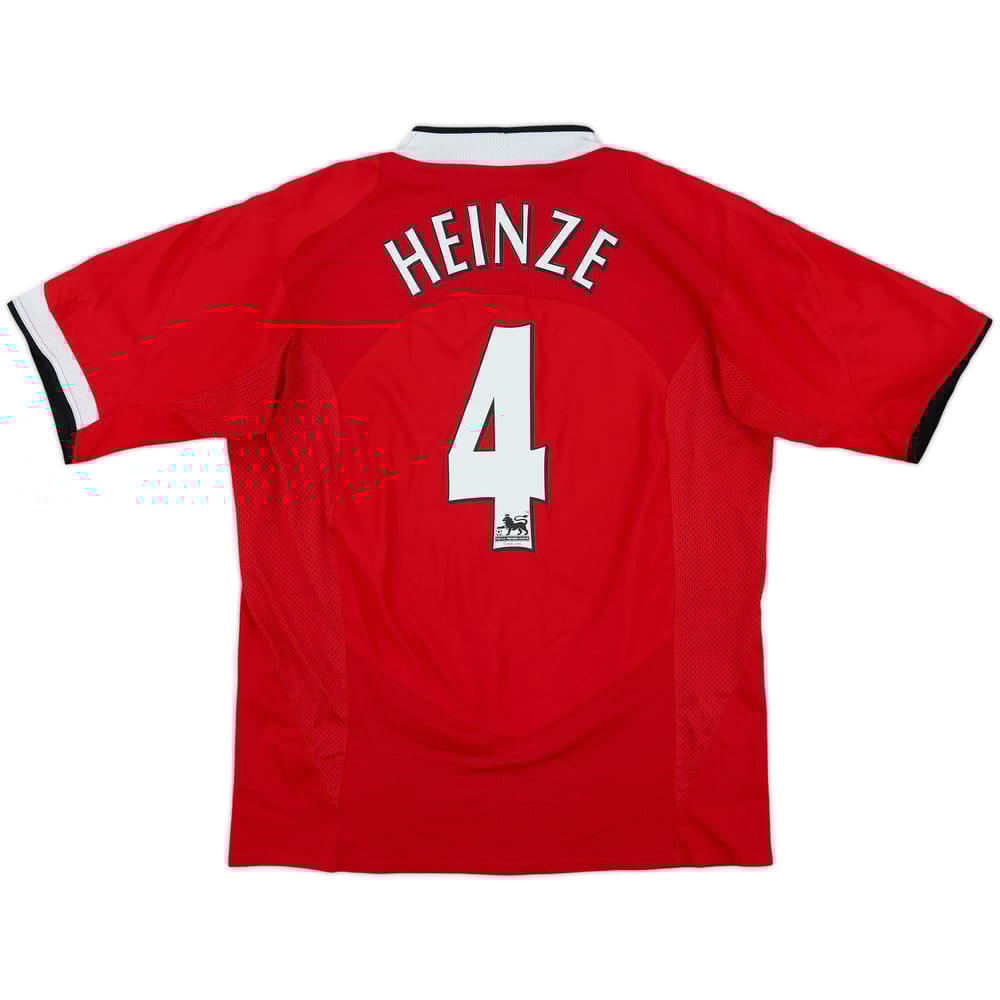 2004-06 Manchester United Home Shirt Heinze #4 - 9/10 - (L)