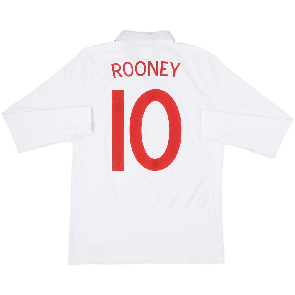 2009-10 England Home L/S Shirt Rooney #10 - 6/10 - (M)
