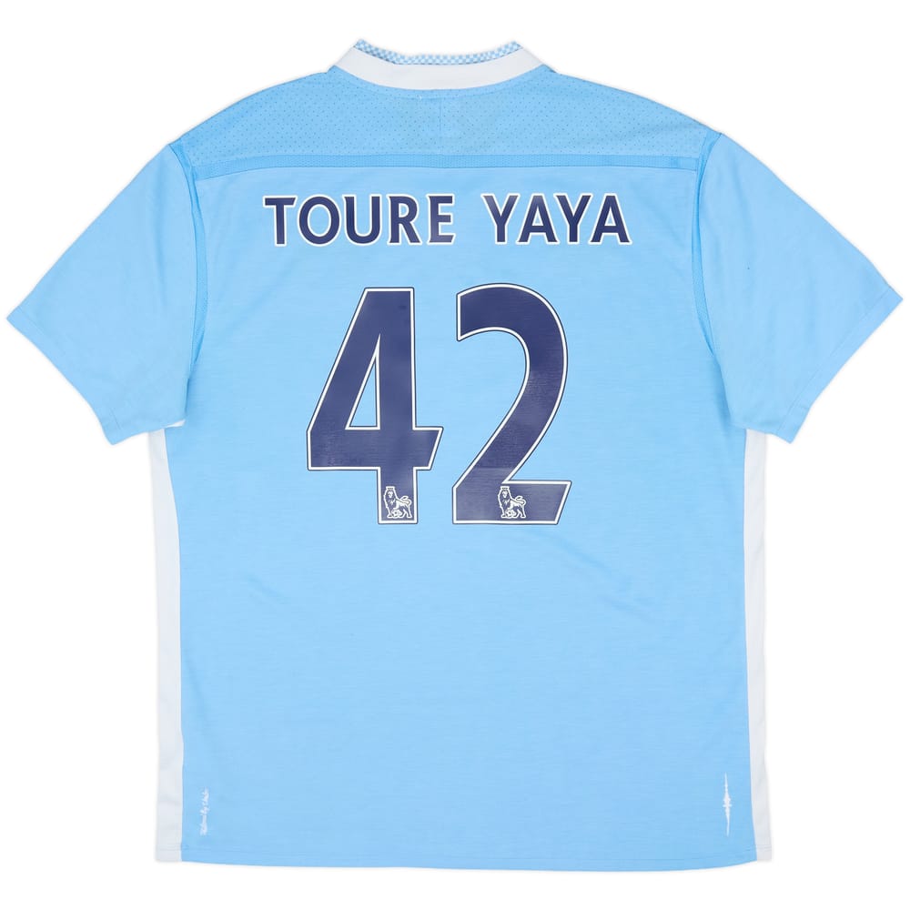 2011-12 Manchester City Home Shirt Toure Yaya #42 - 6/10 - (XL)
