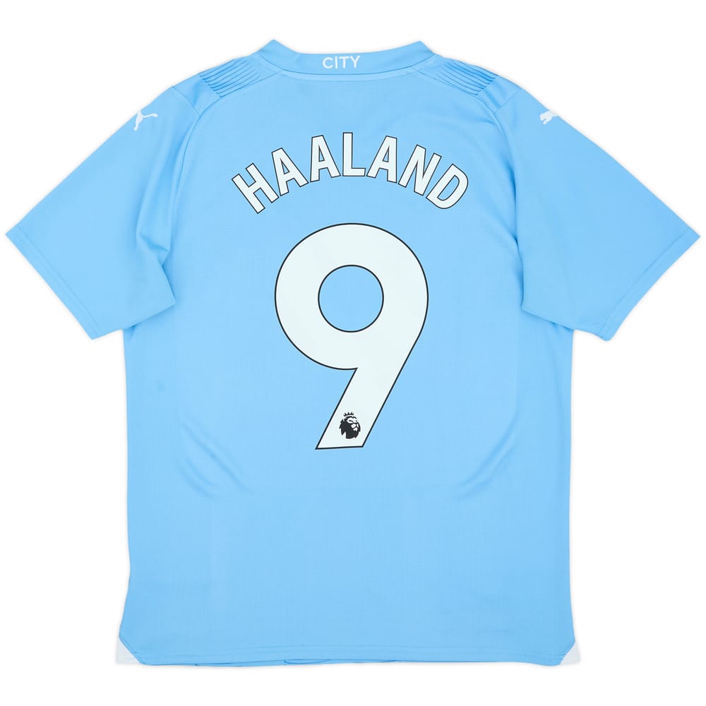 2023-24 Manchester City Home Shirt Haaland #9 - 9/10 - (M)