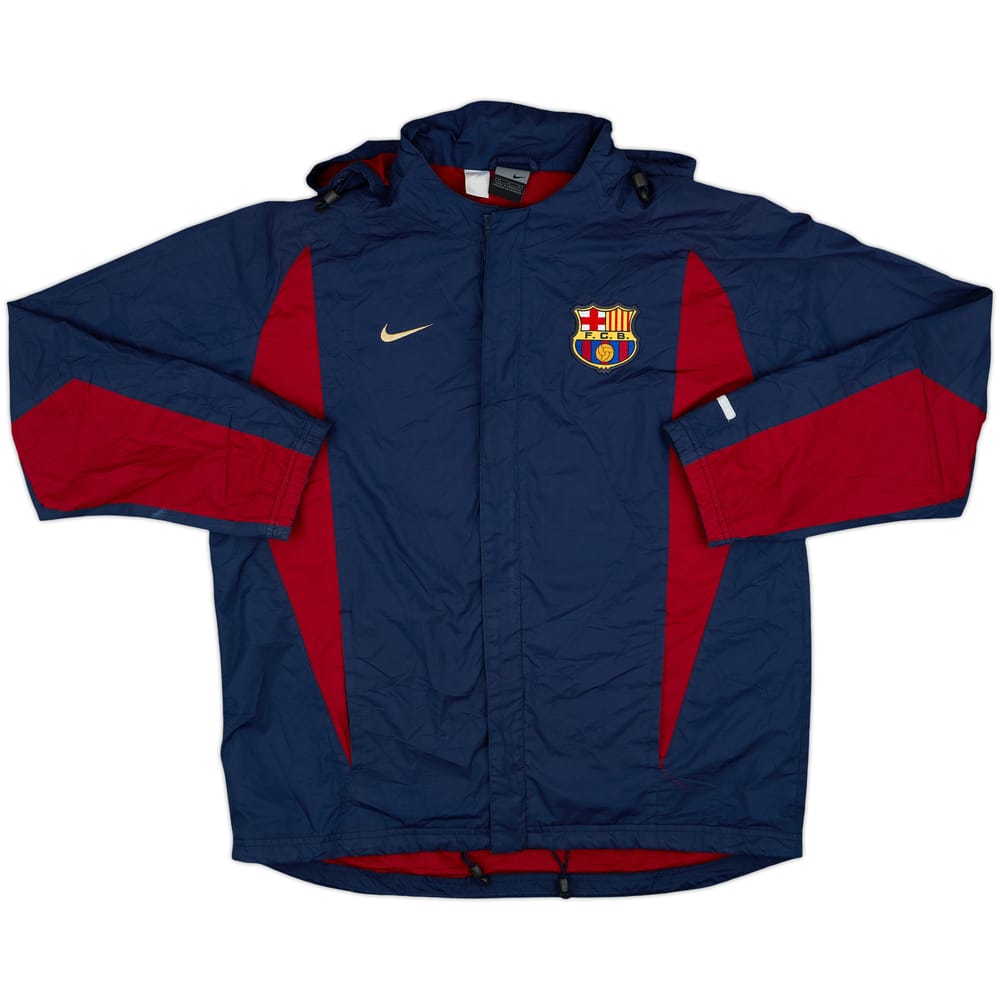 2002-03 Barcelona Nike Hooded Rain Jacket - 8/10 - (M)