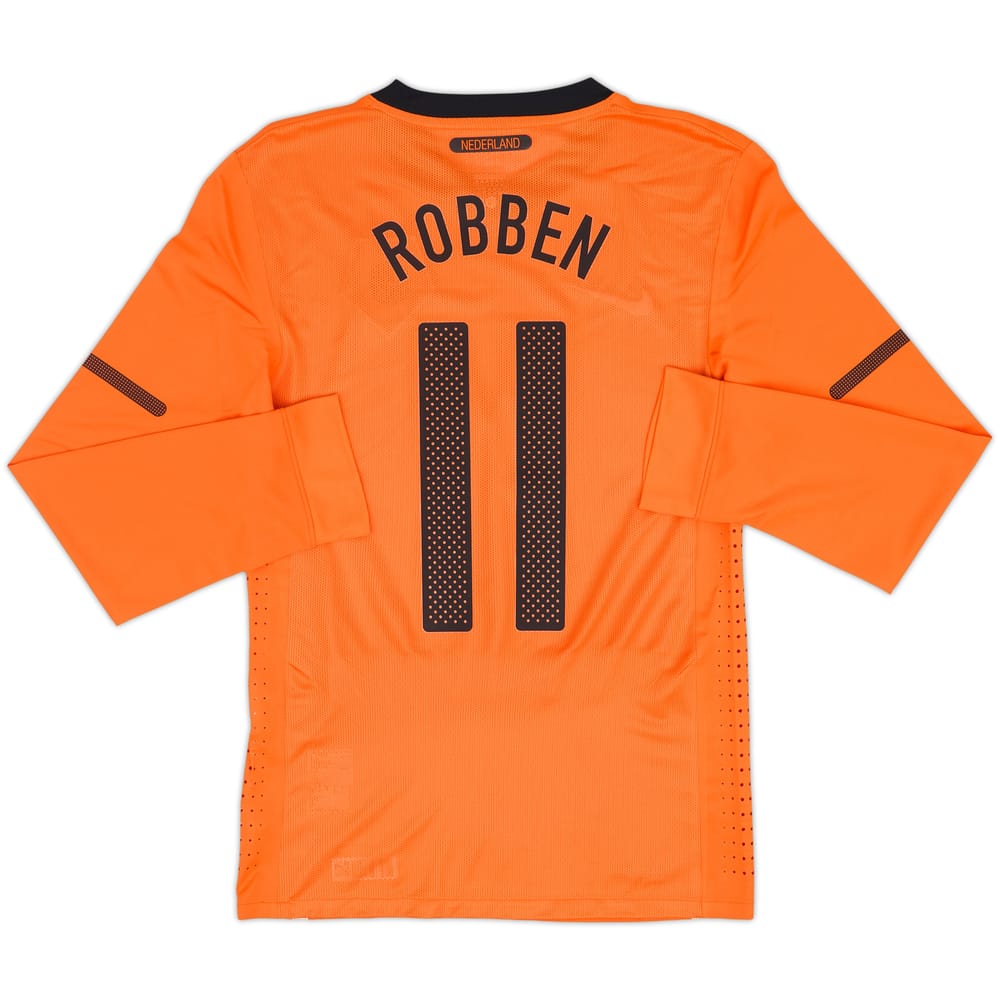 2010-11 Netherlands Authentic Home L/S Shirt Robben #11 (S)