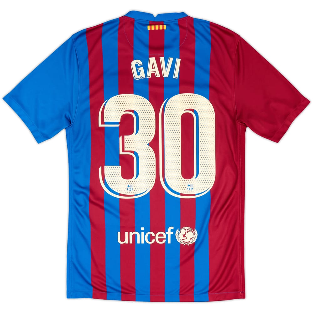 2021-22 Barcelona Home Shirt Gavi #30 - 8/10 - (S)