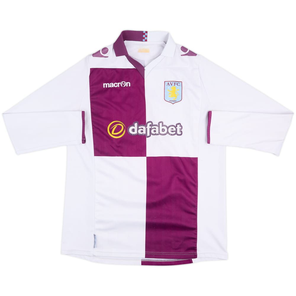 2013-14 Aston Villa Away L/S Shirt - 5/10 - (XL)