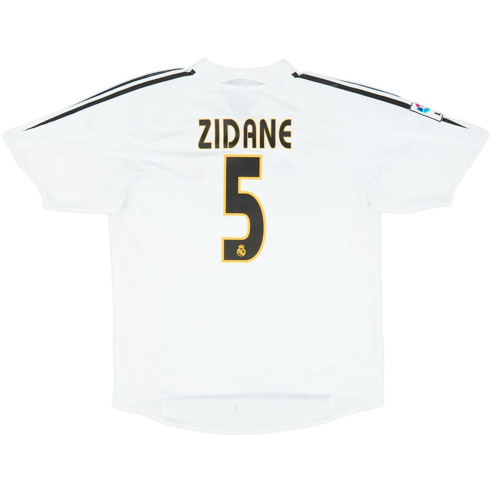 2004-05 Real Madrid Home Shirt Zidane #5 - 6/10 - (L)