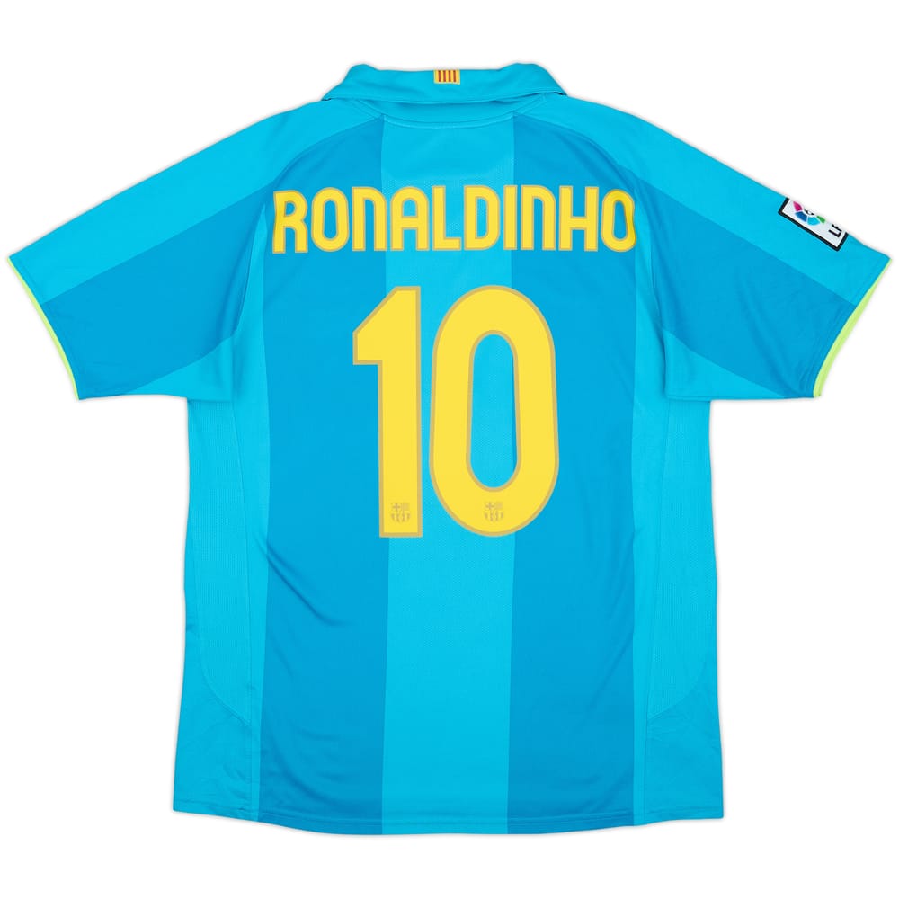 2007-09 Barcelona Away Shirt Ronaldinho #10 - 7/10 - (M)