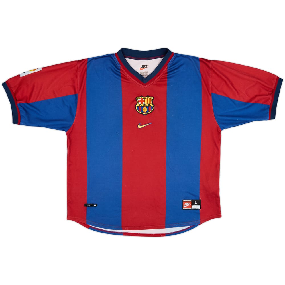 1998-00 Barcelona Local Camiseta - 5/10 - (L)