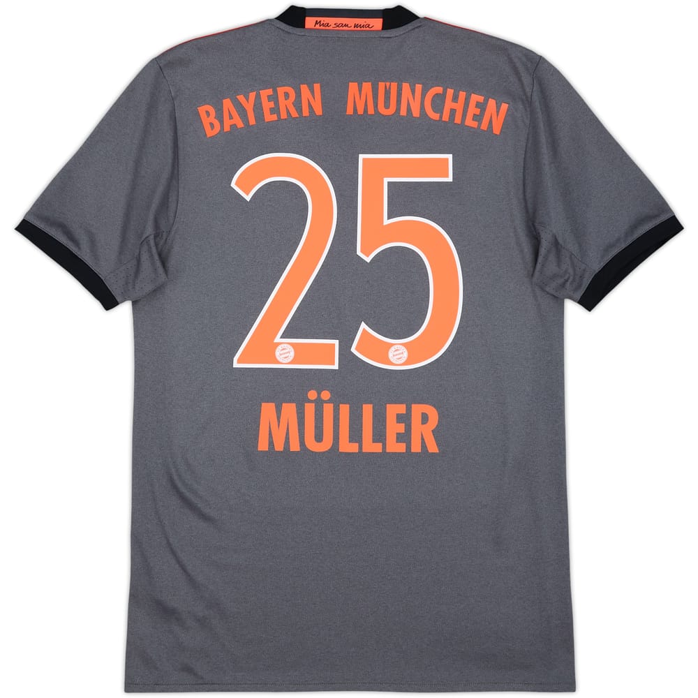 2016-17 Bayern Munich Away Shirt Muller #25 - 9/10 - (S)