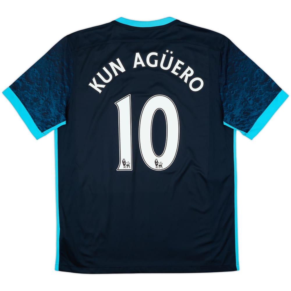 2015-16 Manchester City Away Shirt Kun Aguero #10 - 6/10 - (L)