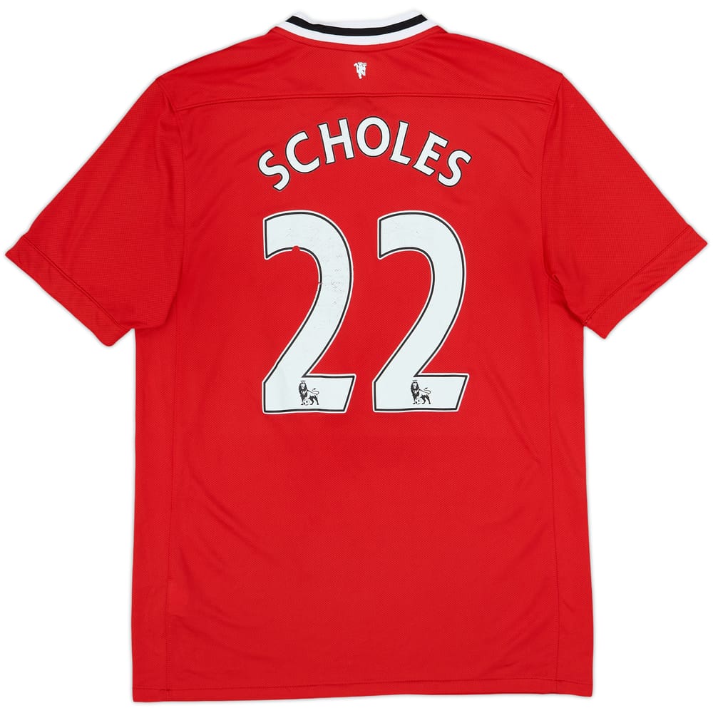 2011-12 Manchester United Home Shirt Scholes #22 - 4/10 - (L)