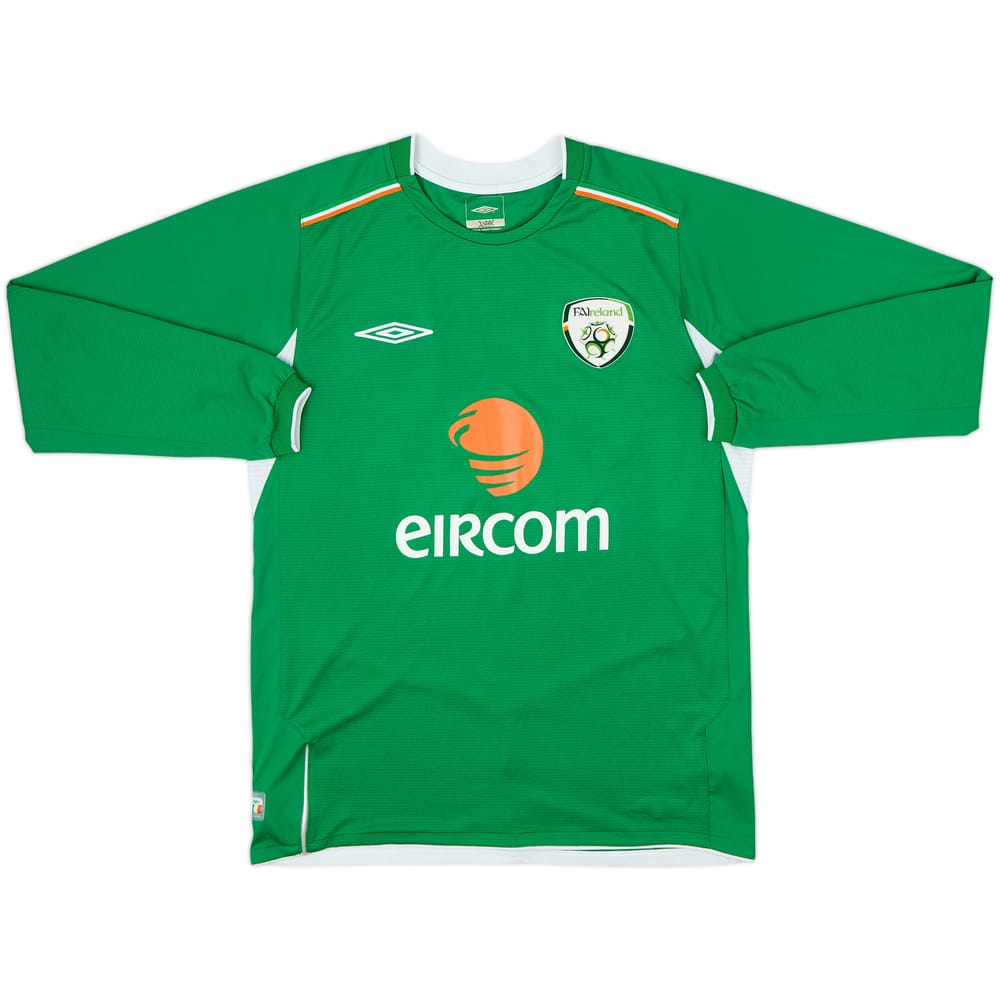 2004-06 Ireland Home L/S Shirt - 10/10 - (S)