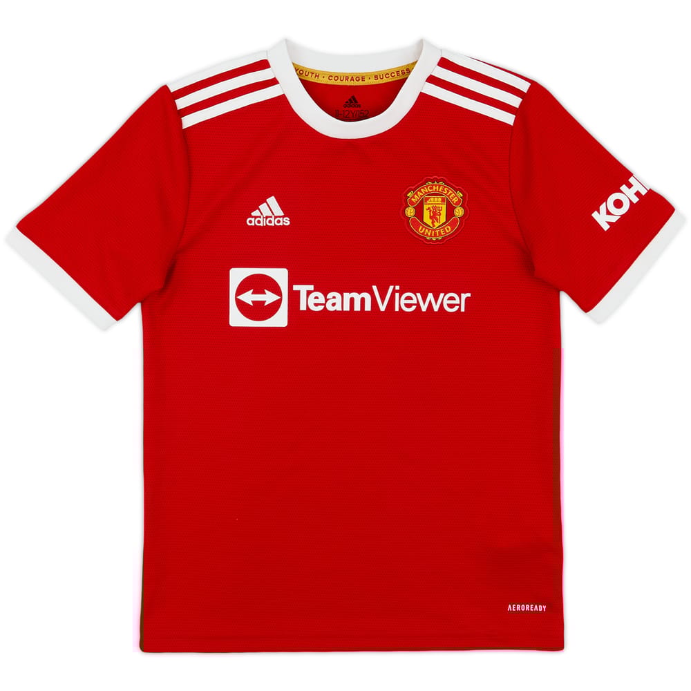 2021-22 Manchester United Home Shirt - 9/10 - (M.Boys)