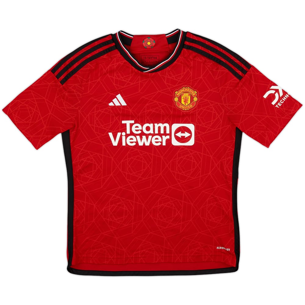 2023-24 Manchester United Home Shirt - 10/10 - (L.Boys)