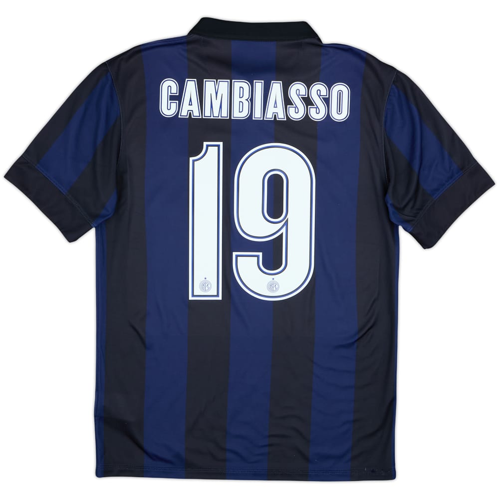 2013-14 Inter Milan Home Shirt Cambiasso #19 - 8/10 - (S)