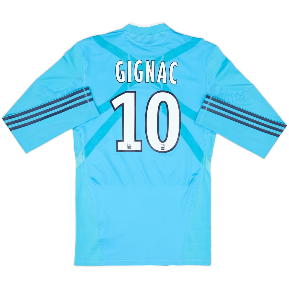 2010-11 Olympique Marseille Player Issue TechFit Away L/S Shirt Gignac #10 - 7/10 - (L)