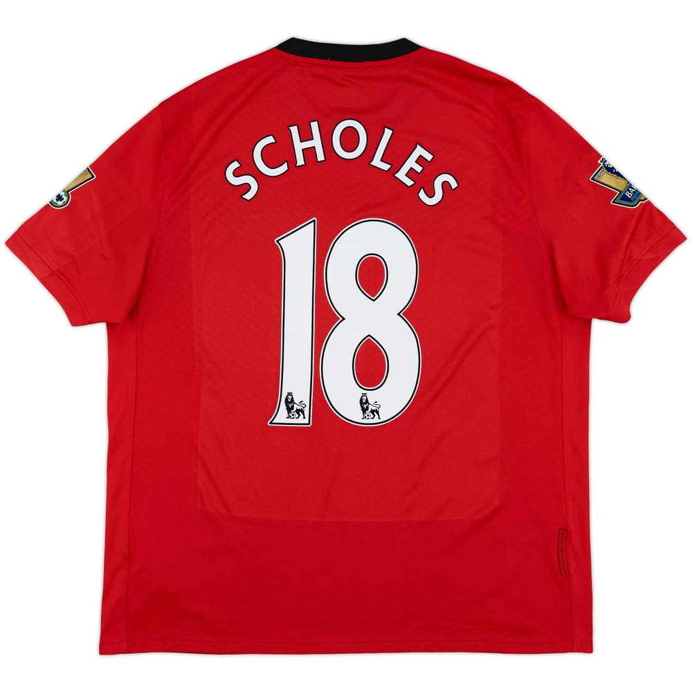2009-10 Manchester United Home Shirt Scholes #18 - 5/10 - (XL)