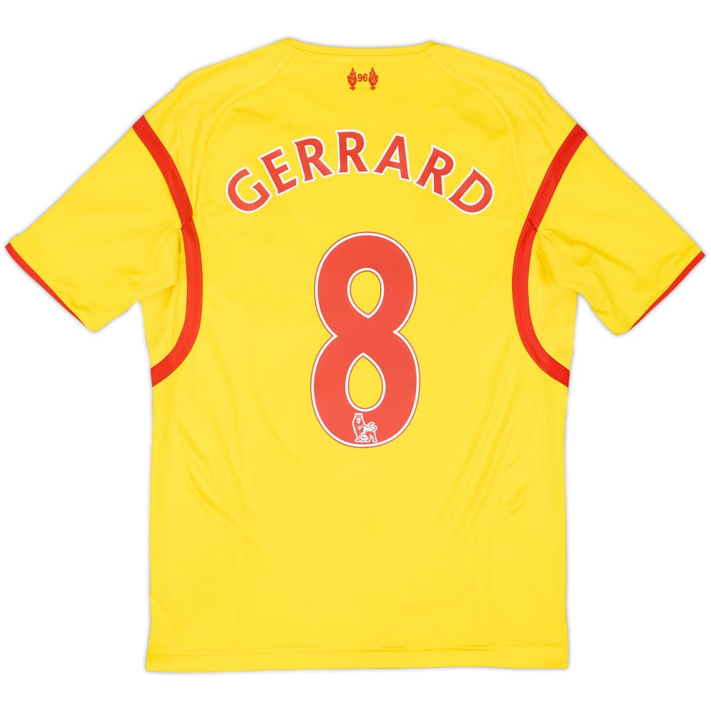 2014-15 Liverpool Away Shirt Gerrard #8 - 8/10 - (XL.Boys)