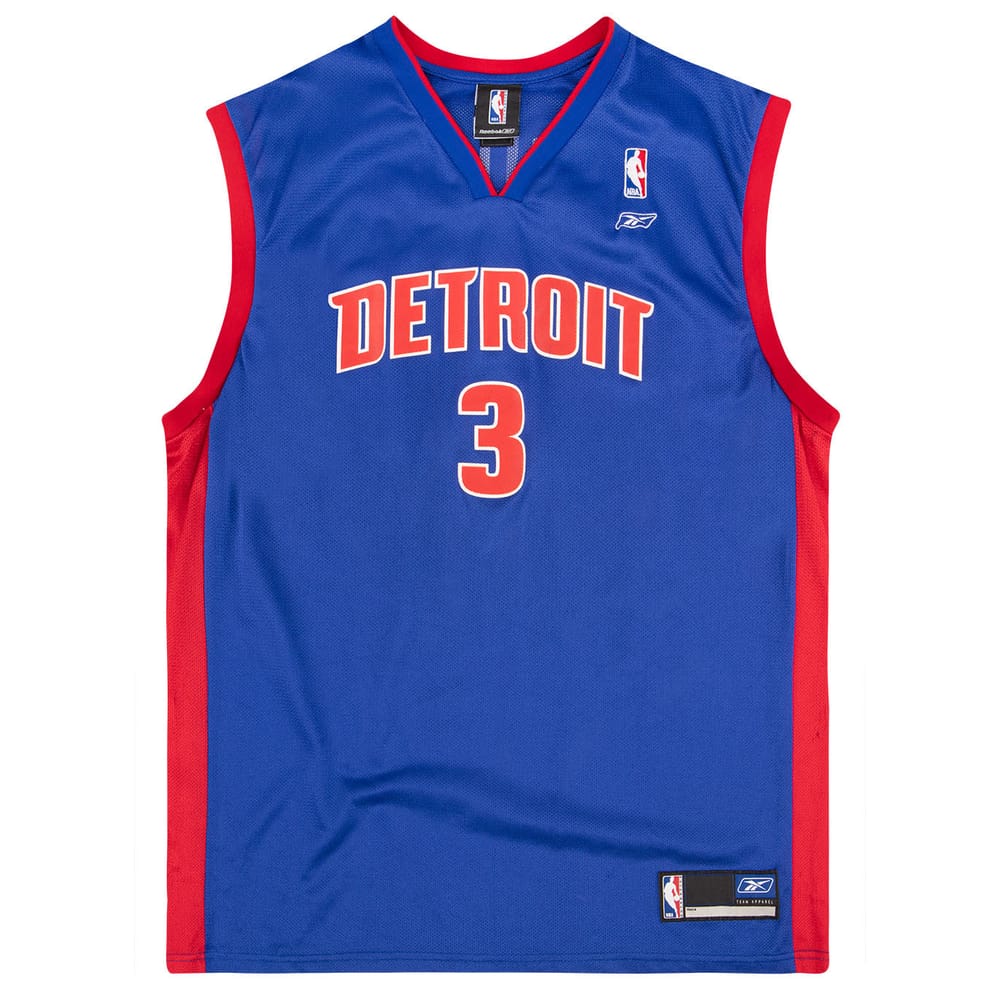 2002-06 Detroit Pistons Wallace #3 Reebok Jersey (Away) Y