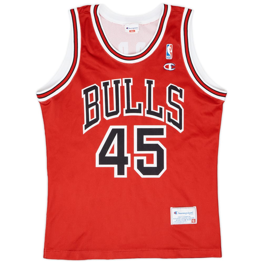 1995 Chicago Bulls Jordan #45 Champion Away Jersey - 9/10 - (S)