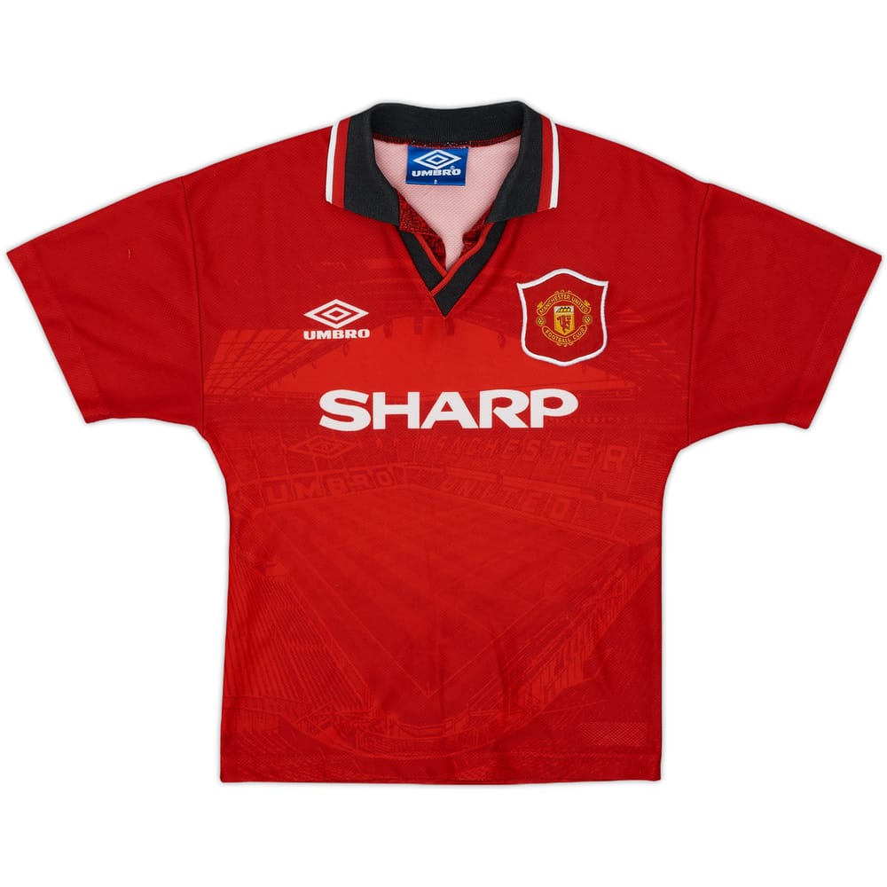 1994-96 Manchester United Home Shirt - 9/10 - (S.Boys)