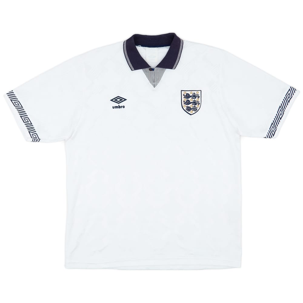 1990-92 England Home Shirt - 9/10 - (L)