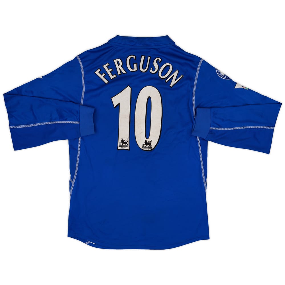 2002-03 Everton Home L/S Shirt Ferguson #10 - 8/10 - (M)