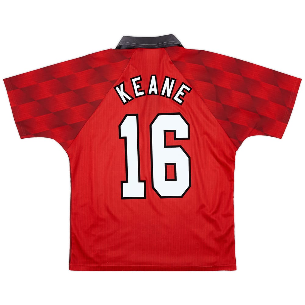 1996-98 Manchester United Home Shirt Keane #16 - 7/10 - (M)