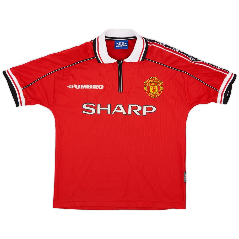 1998-00 Manchester United Home Shirt - 8/10 - (Y)
