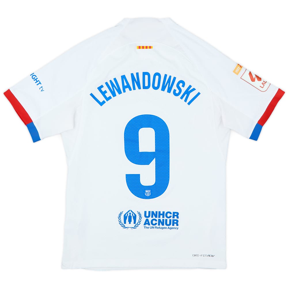 2023-24 Barcelona Authentic Away Shirt Lewandowski #9 - 8/10 - (S)