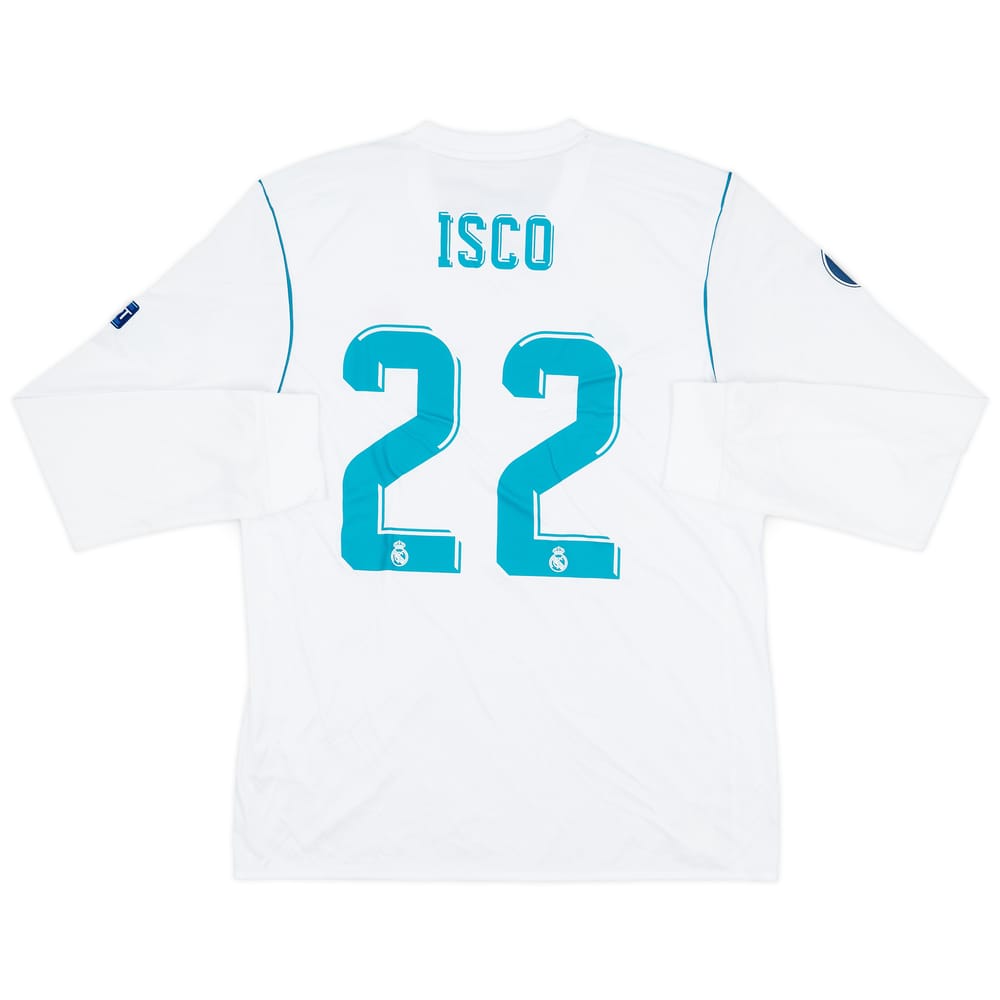 2017-18 Real Madrid Home L/S Shirt Isco #22 (L)