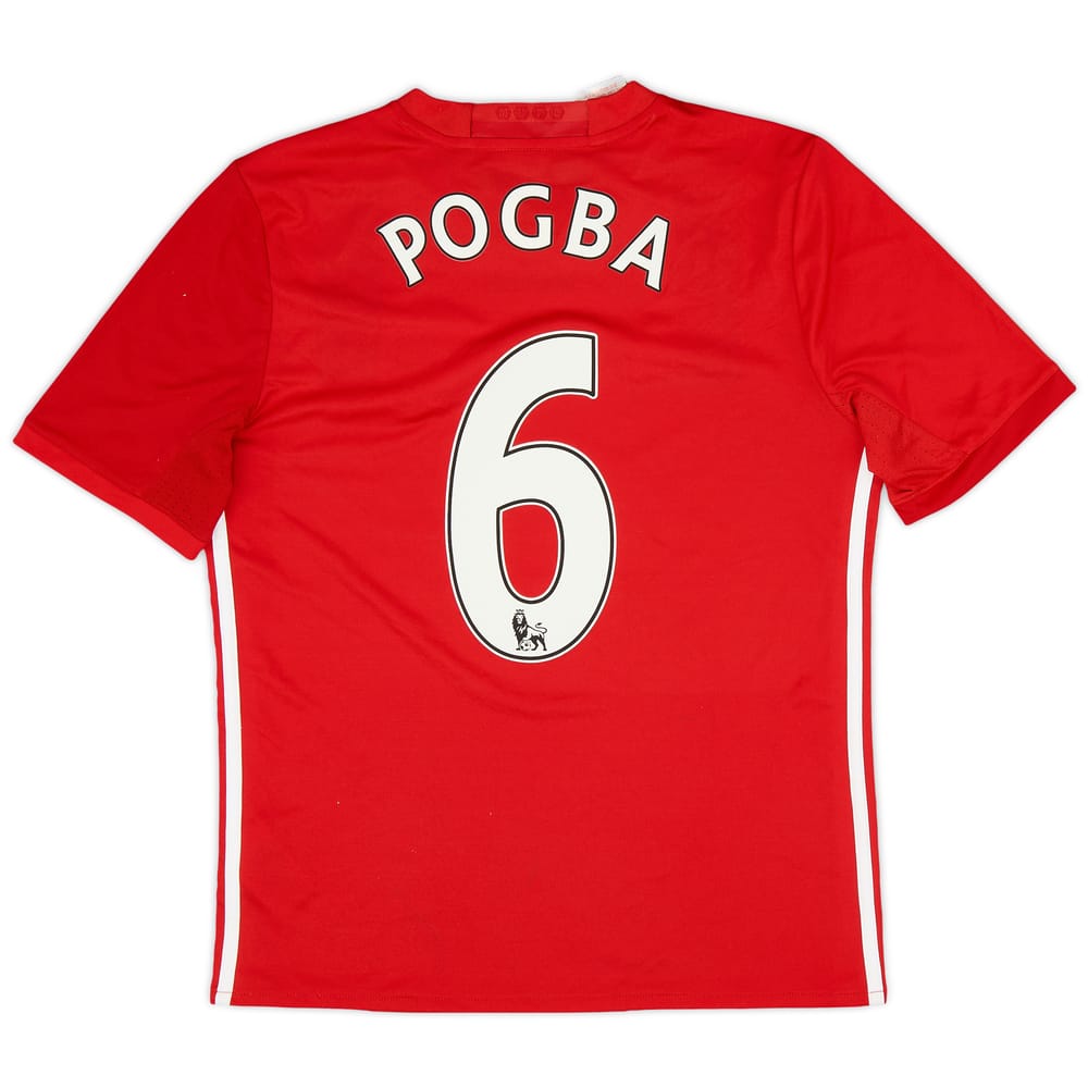 2016-17 Manchester United Home Shirt Pogba #6 - 9/10 - (L.Boys)