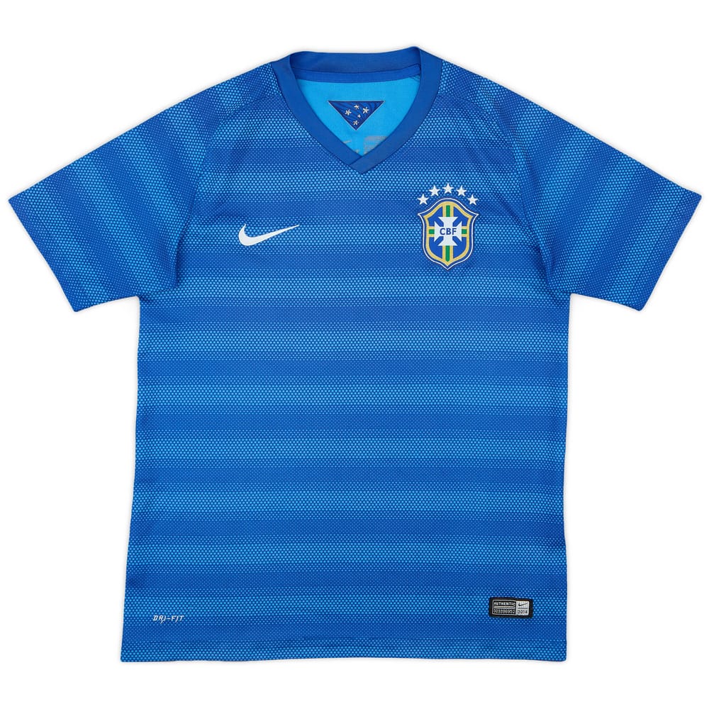 2014-15 Brazil Away Shirt - 6/10 - (L.Boys)