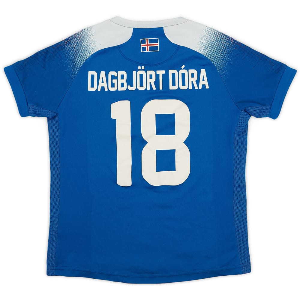 2018-19 Iceland Home Shirt Dagbjort Dora #18 - 6/10 - (XXS)