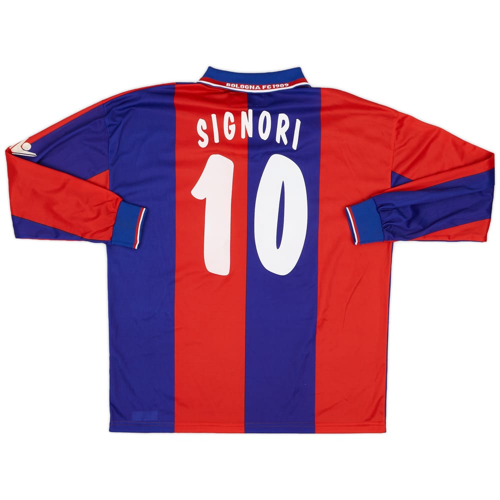 2001-02 Bologna Match Worn Home Shirt Signori #10