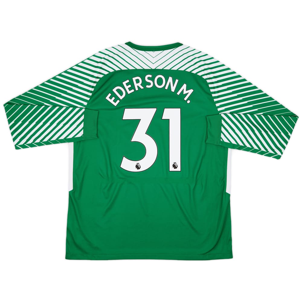 2017-18 Manchester City GK Shirt Ederson.M. #31 - 8/10 - (XL)