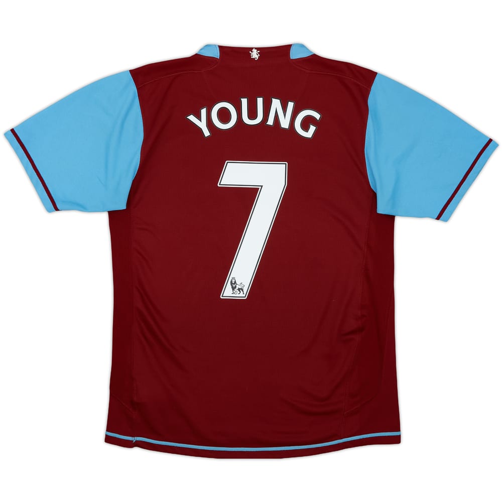2007-08 Aston Villa Home Shirt Young #7 - 5/10 - (S)