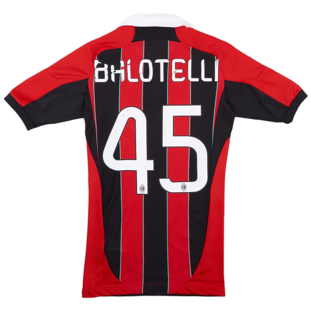 2012-13 AC Milan Player Issue Home Shirt Balotelli #45 - 4/10 - (M)