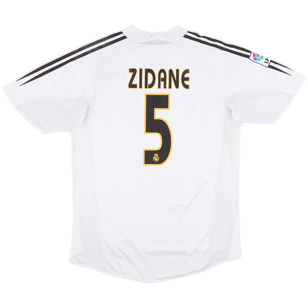 2004-05 Real Madrid Player Issue Home Shirt Zidane #5 - 7/10 - (L)