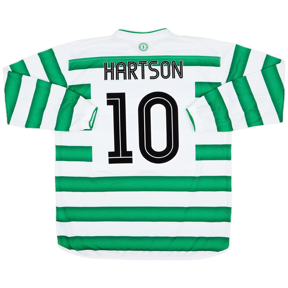 2003-04 Celtic Home L/S Shirt Hartson #10 - 8/10 - (XL)