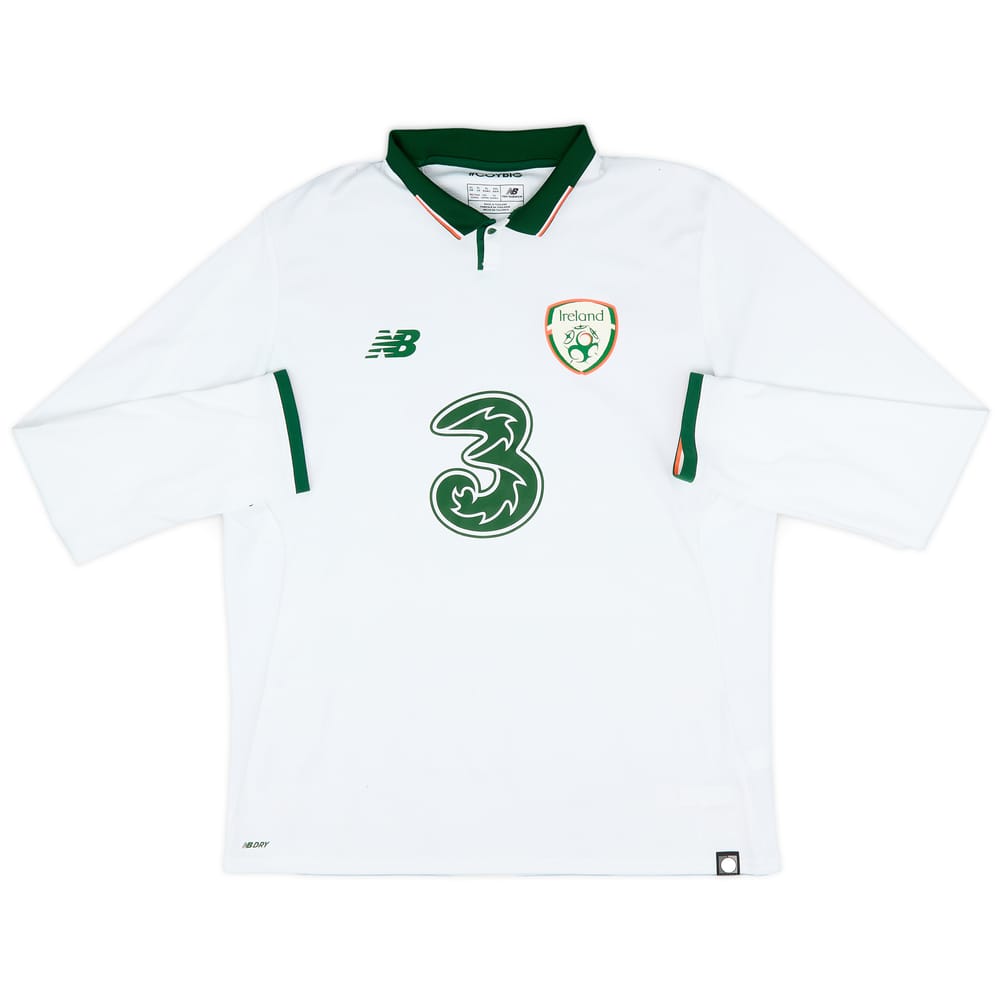 2017-18 Ireland Away L/S Shirt - 7/10 - (XL)