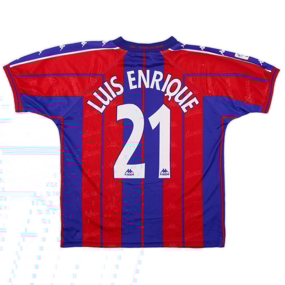 1997-98 Barcelona Home Shirt Luis Enrique #21 - 6/10 - (M)
