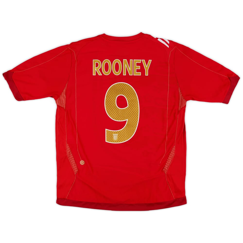2006-08 England Away Shirt Rooney #9 - 8/10 - (L)