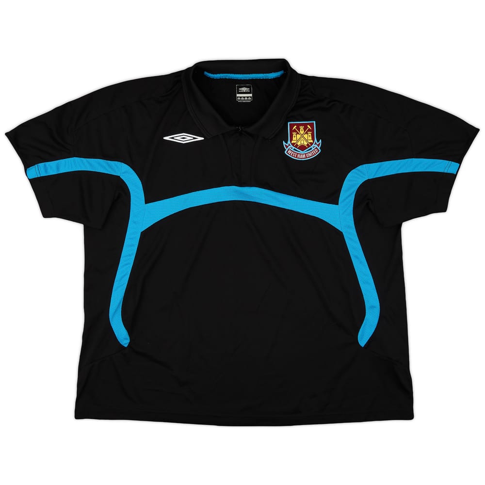 2009-10 West Ham Umbro 1/4 Zip Polo Shirt - 9/10 - (XXL)