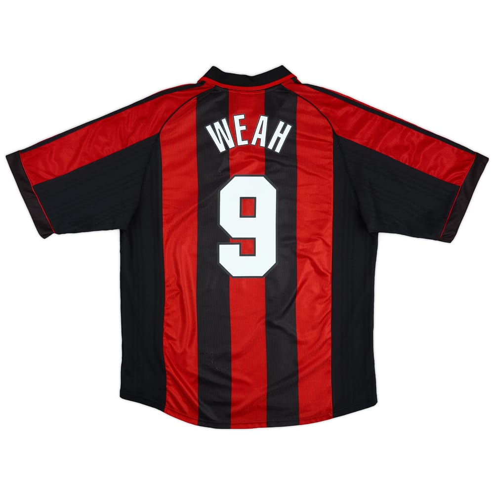 1998-00 AC Milan Home Shirt Weah #9 - 8/10 - (XL)