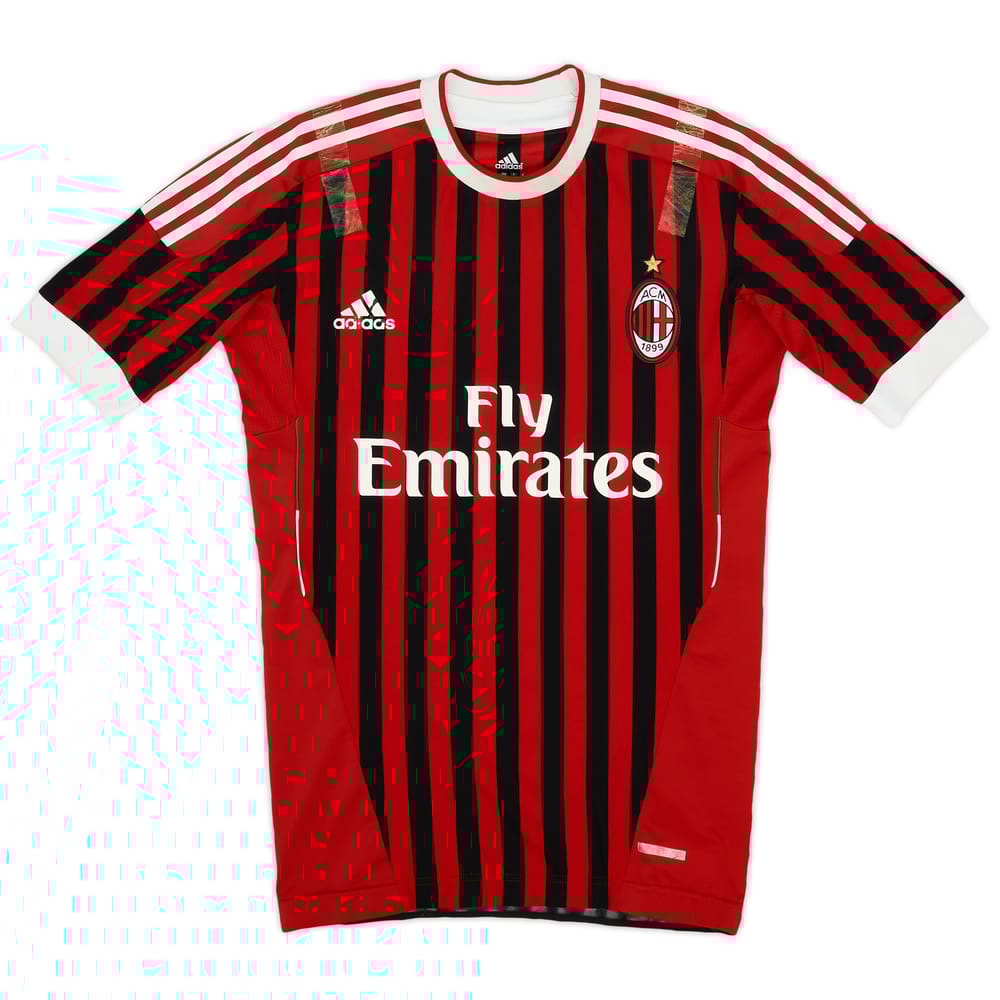 2011-12 AC Milan Player Issue Home Shirt - 6/10 - (L)