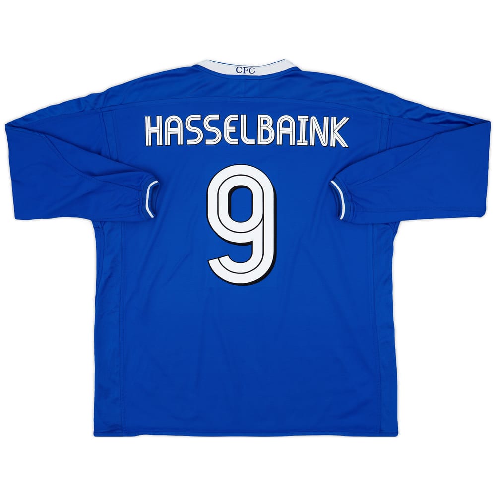 2003-05 Chelsea Home L/S Shirt Hasselbaink #9 - 7/10 - (XXL)