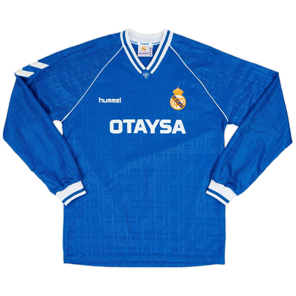 1990-91 Real Madrid Away L/S Shirt - 9/10 - (XL)