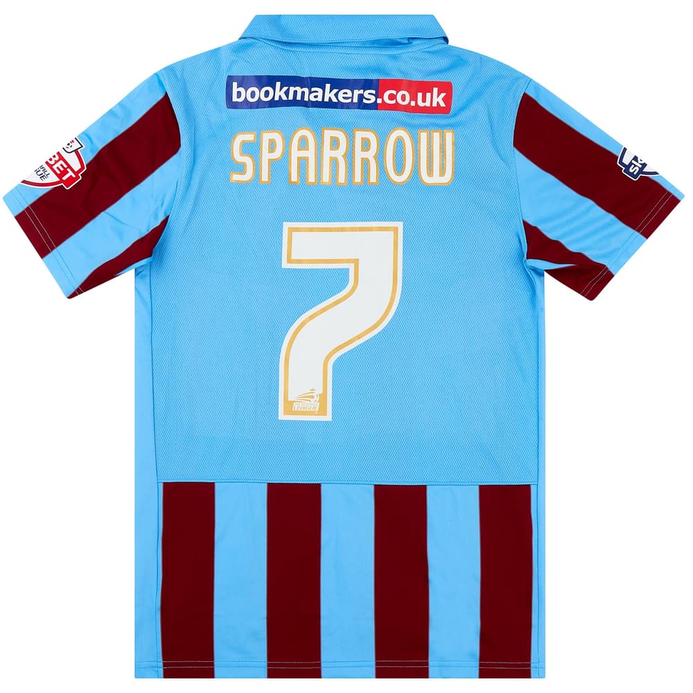 2013-14 Scunthorpe Match Issue Home Shirt Sparrow #7