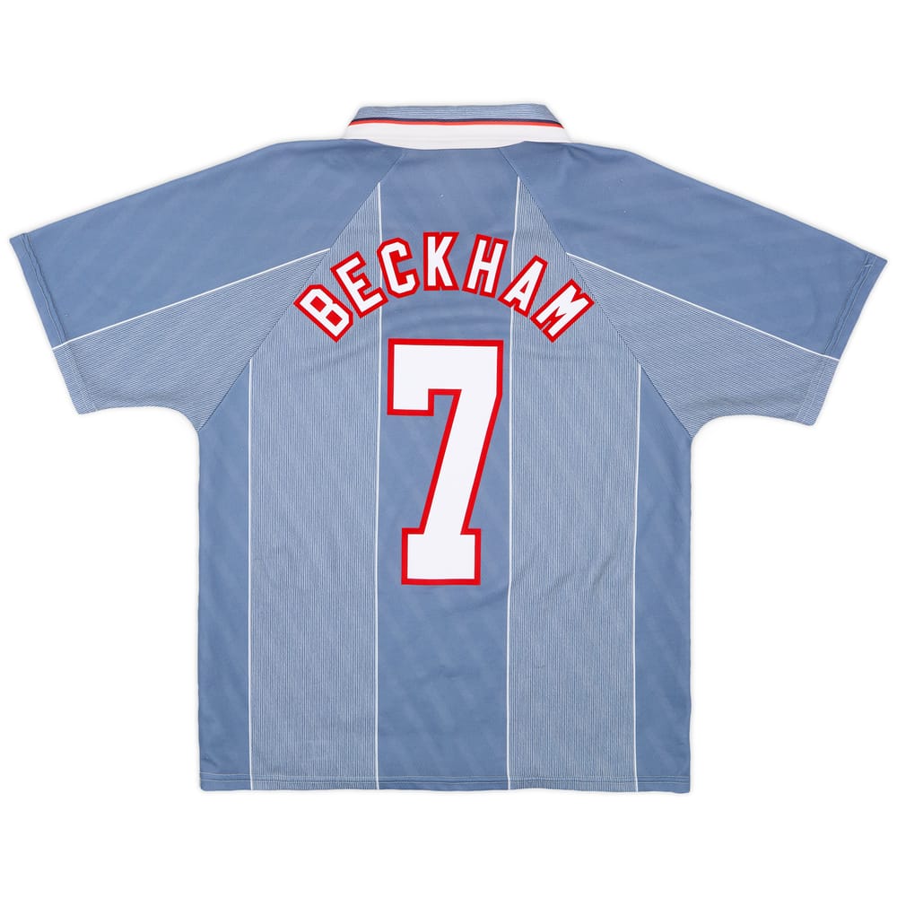 1996-97 England Away Shirt Beckham #7 - 8/10 - (M)