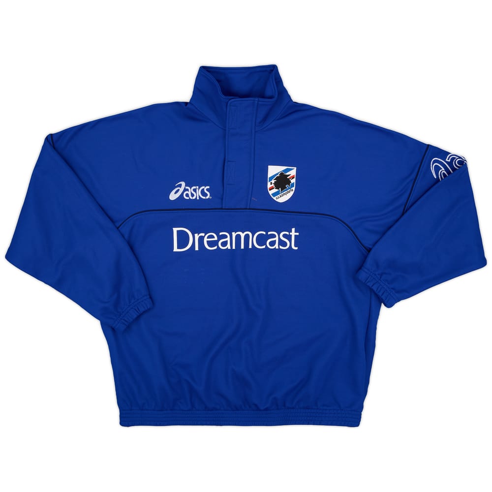 2000-01 Sampdoria Asics 1/4 Zip Drill Top - 9/10 - (L)